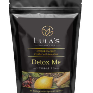 Herbal tea packaging with detox label