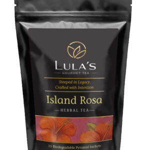 Gourmet tea bag in black pouch
