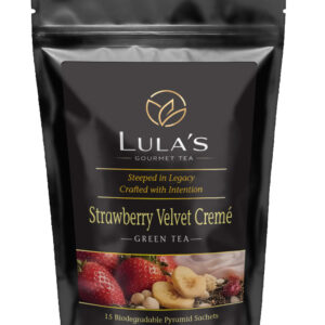 Lula's Strawberry Velvet Créme tea packaging
